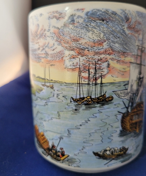 Vintage Gerzit W. Germany commemorative 300 Years of Germans in America Mug/Cup - Picture 2 of 10